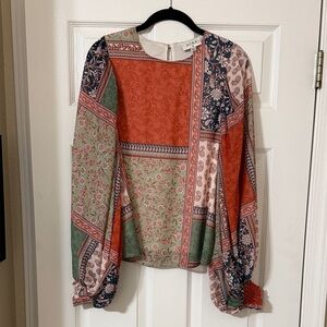 Aura Multicolor Patchwork Blouse